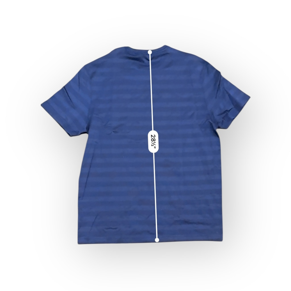 Daniel Cremieux Men's Pima Cotton Tee Shirt Sz Med Dark Blue Striped NWT - Picture 5 of 7